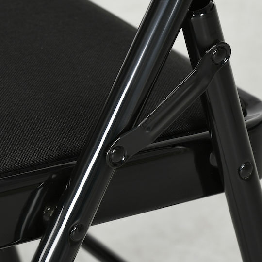 Stühle Küche klappbar Black Velvet-Black Metal 4Stück