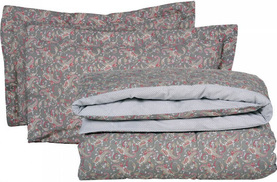 Das Home Комплект Плик за Завивка Кинг Сайз с 2 Калъфки 220x240 Casual 5423 Coral, Khaki