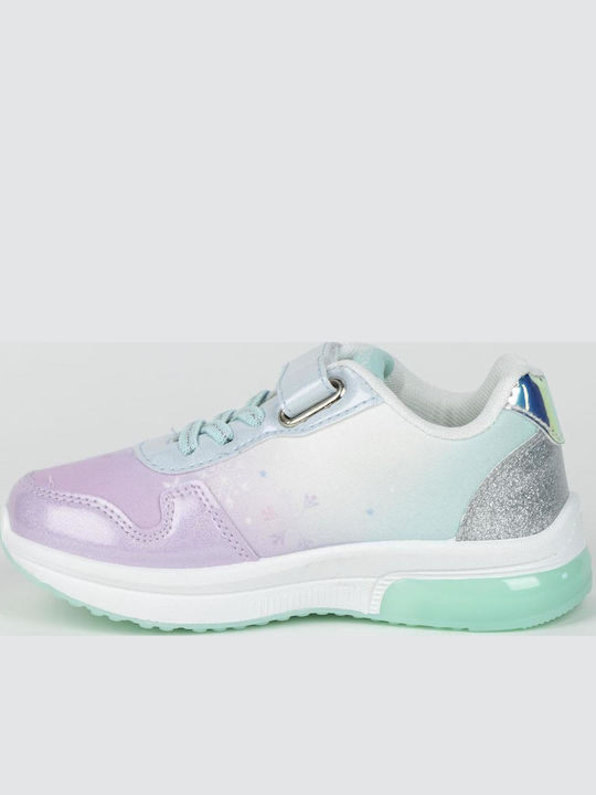 Παιδικά Sneakers με Σκρατς & Φωτάκια Λιλά