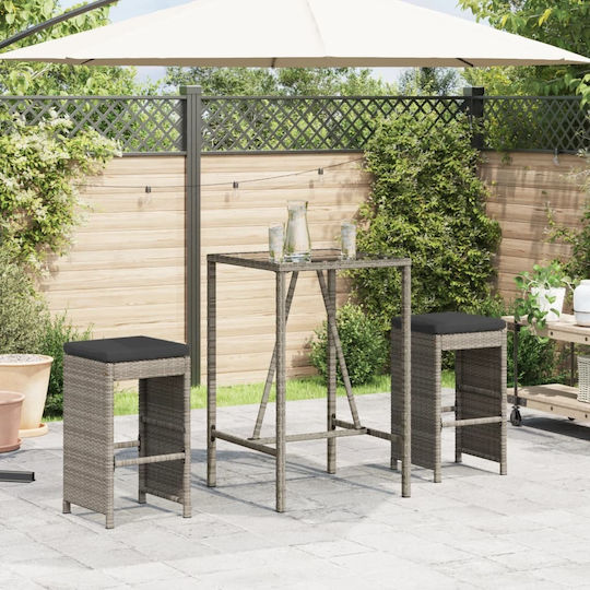 Stool for Bar Outdoor Gray 40x40x76cm