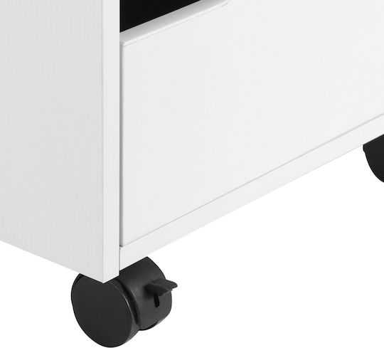 Συρταριέρα Γραφείου από MDF & Μέταλλο Λευκό 40x50x57.5cm