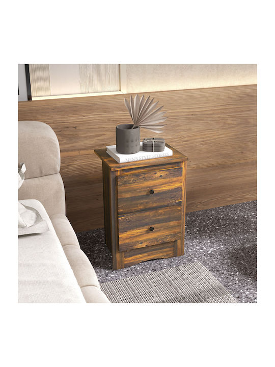 Wooden Brown Bedside Table 40x30x56cm