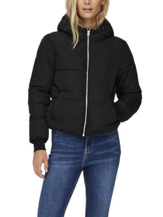 Jacqueline De Yong Women's Long Lifestyle Jacket for Winter Black