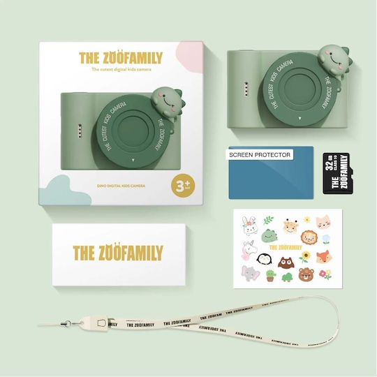 The Zoofamily Urban Zoo Δεινόσαυρος Compact Φωτογραφική Μηχανή 48MP Πράσινη