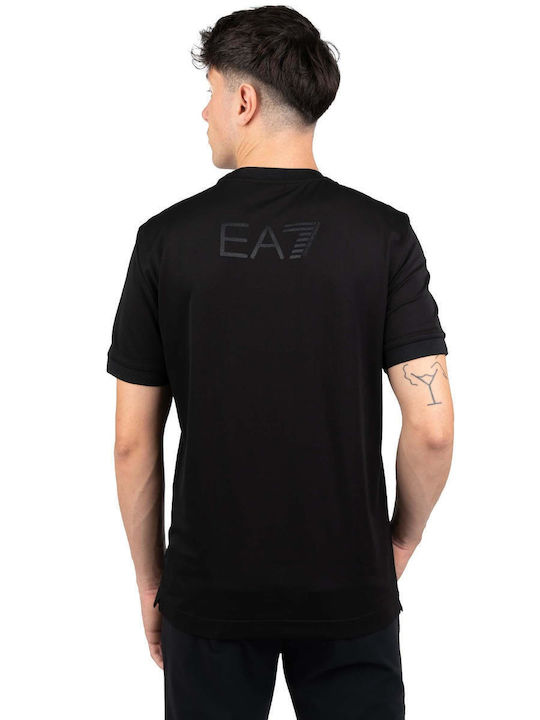 Emporio Armani T-shirt Bărbătesc cu Mânecă Scurtă Negru