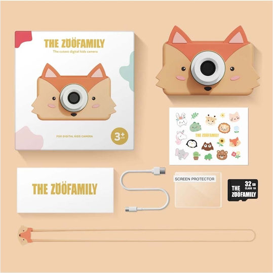 The Zoofamily Zoo Friends Fuchs Kinderkamera 32MP Orange
