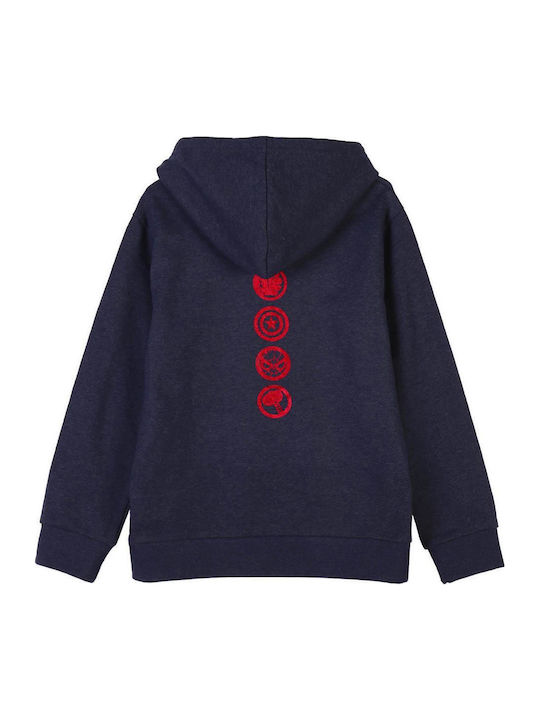 Kinder-Sweatshirt mit Kapuze Blau
