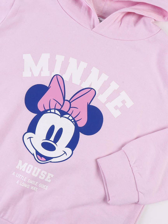 Kinder-Sweatshirt mit Kapuze Pink