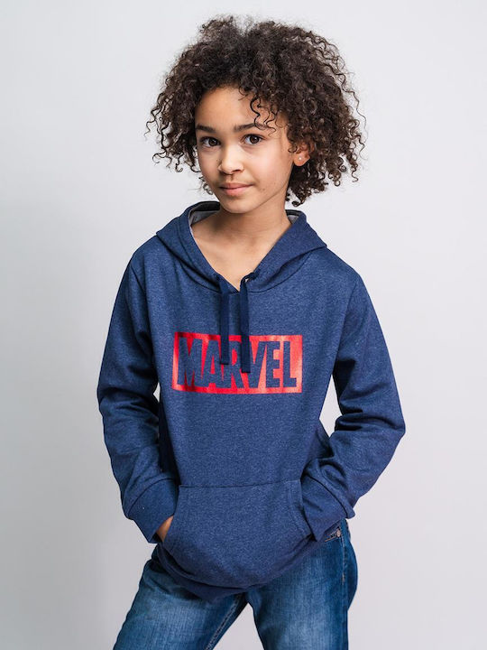 Kinder-Sweatshirt mit Kapuze Blau
