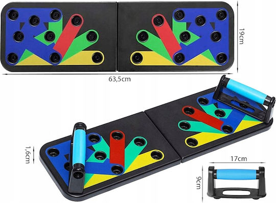 Zola 14 In 1 Foldable Stand Push Ups Exercises Non Slip 63.5 X 19 Cm