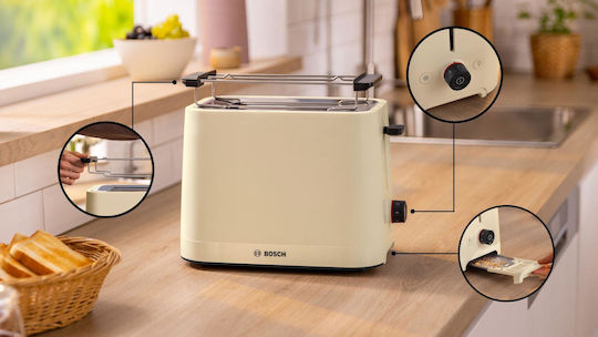 Bosch Toaster 2 Slots 950W Beige