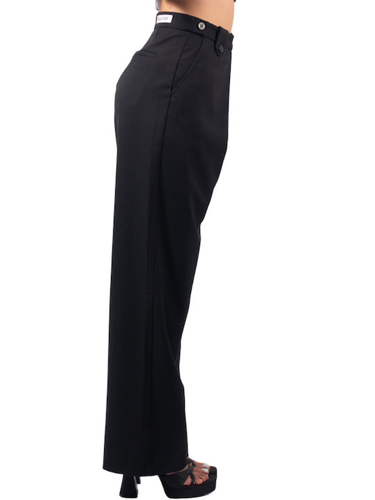 4tailors Women's Fabric Trousers Flare Black