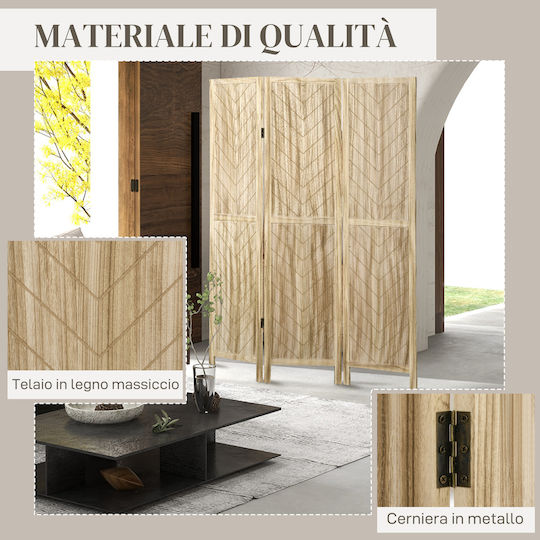 HomCom Διακοσμητικό Παραβάν Ξύλινο 120x170cm