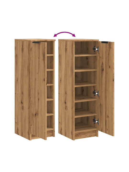 Wooden Shoe Organizer Beige 29.5x35x100.5cm