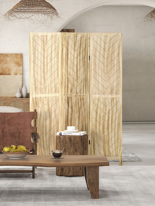 HomCom Διακοσμητικό Παραβάν Ξύλινο 120x170cm