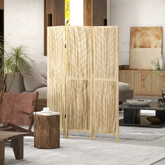 HomCom Διακοσμητικό Παραβάν Ξύλινο 120x170cm