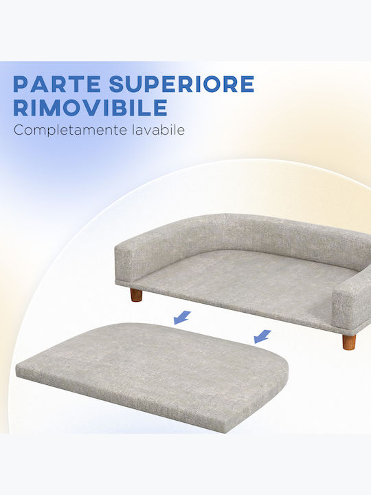 Pawhut Sofa Dog Bed Gray 98x67cm