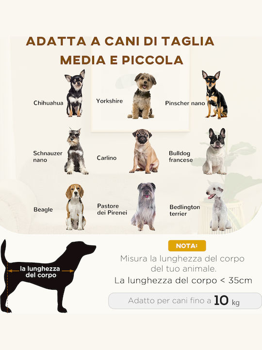Pawhut Sofa Dog Bed Beige 80x46cm