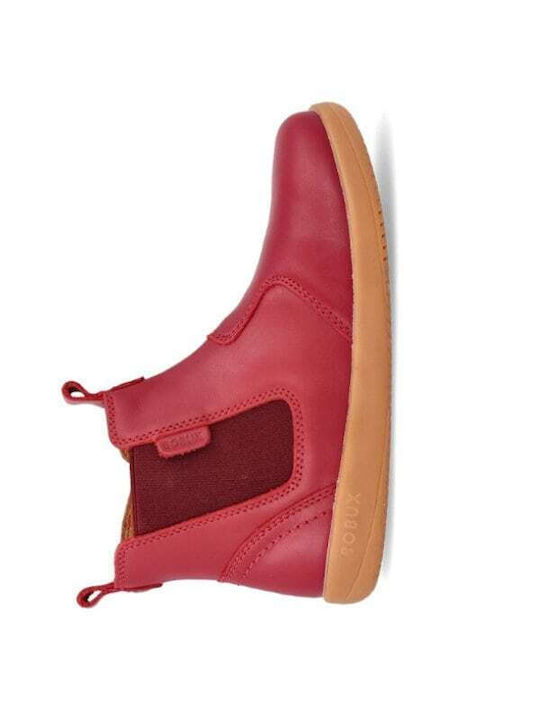 Bobux Kids Leather Boots with Zipper Cranberry