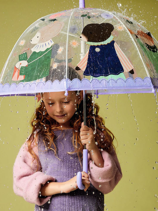 Djeco Kids Curved Handle Umbrella with Diameter 70cm Transparent