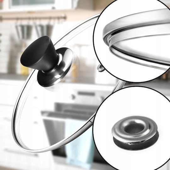 Kadax Καπάκι για Τηγάνι και Κατσαρόλα Γυάλινο 14cm 30770
