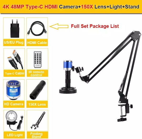 4k 48mp Hdmi Camera Electronic Zoom Remote Control Functionality 150x Lens Fold Base