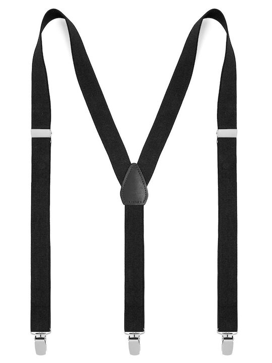 Zola Bretele Înguste Unisex M-XL Negre Stilate cu 3 Catarame Y