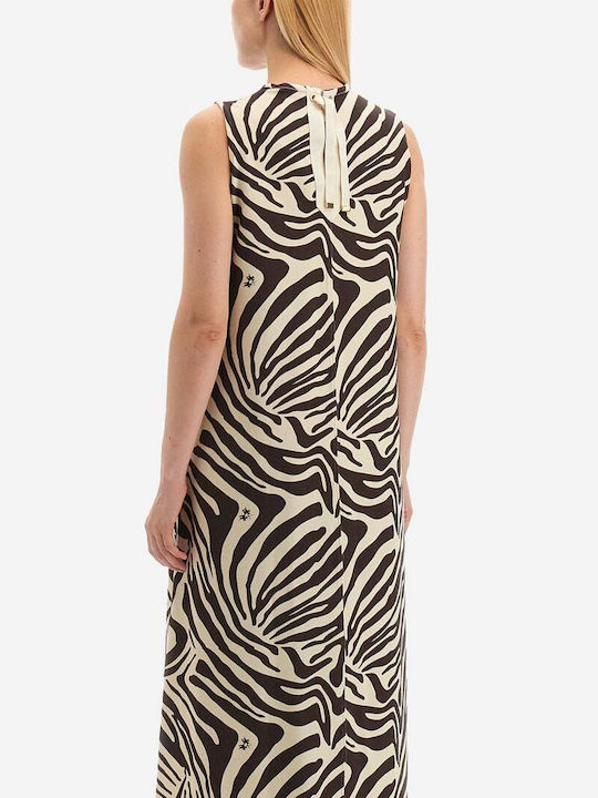 La Martina Maxi Dress Brown, White