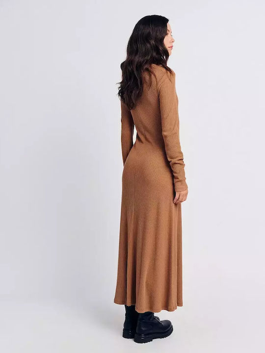 Forel Dress Knitted Brown