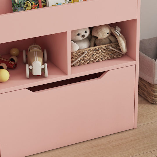 Bücherregal Wandhalterung Rosa 60x29.9x90cm