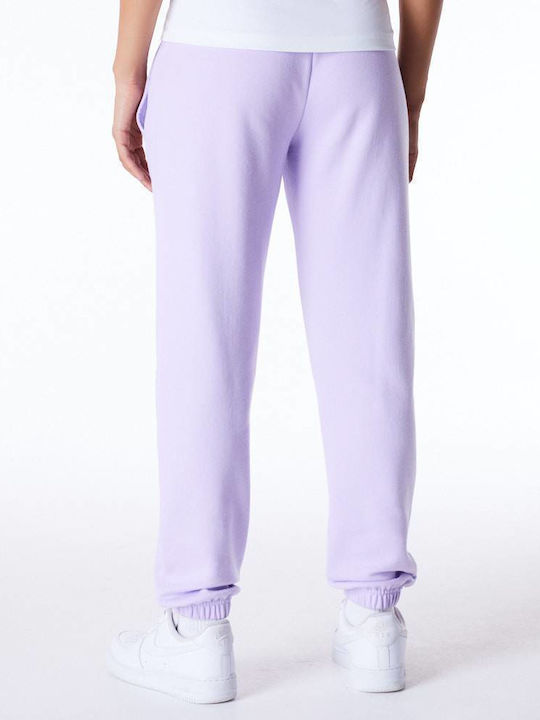 New Era Pantaloni de trening pentru femei cu cauciuc Light Purple