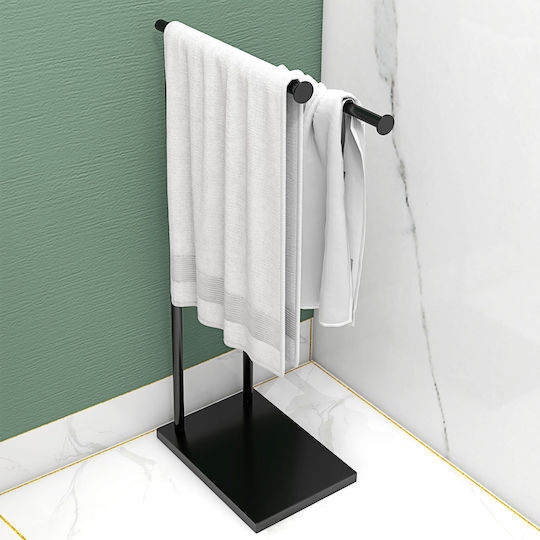 HomCom Άγκιστρο Μπάνιου Μονό με Βίδες ​13x13cm Μαύρο