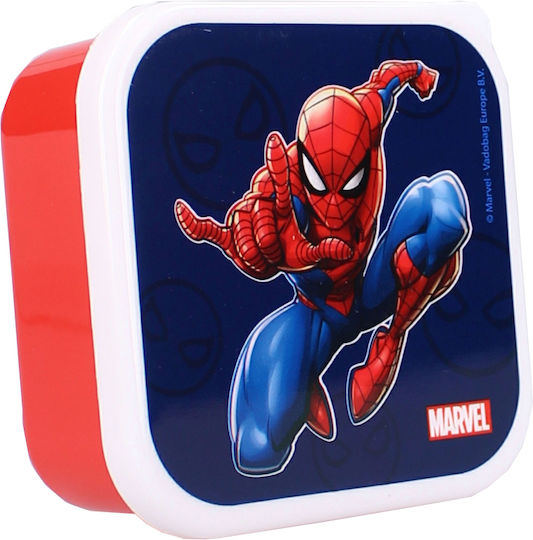 Σετ 3 Δοχεία Φαγητού Lunch Snack Box Spiderman