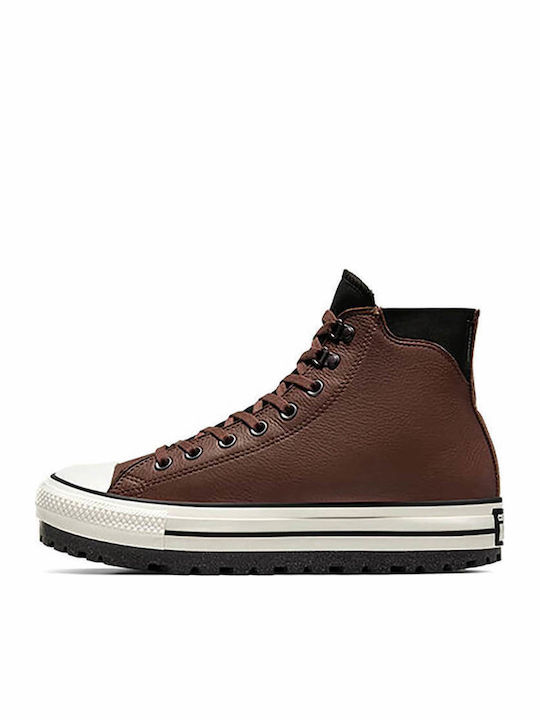 City Trek Waterproof Flatforms Boots Bear Nap / Toadstool Tan / Black