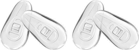 Techsuit Packung mit 2 Paar Silikon-Nasenpads Npt1 Silikon 14 x 7,5mm Transparent