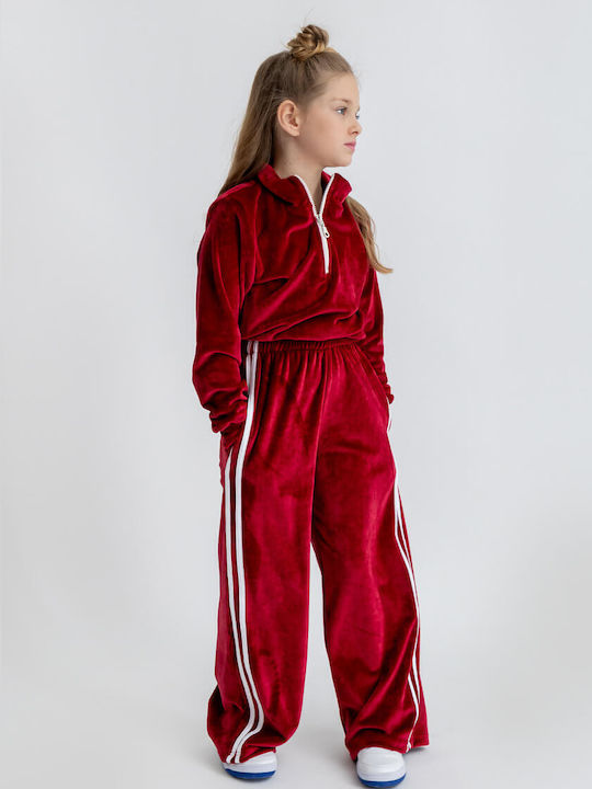 Alice Kids Sweatpants Set Red 2pcs