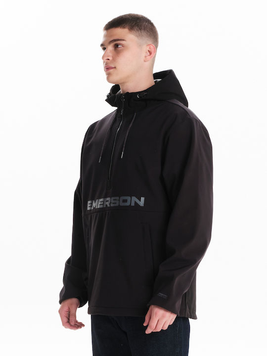 Emerson Herren Jacke Leder Black/Grey