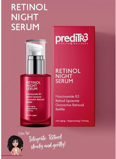 Preditr3 Retinol Serum Retinol & Niacinamid Serum gegen feine Linien, Falten & Verfärbungen 30ml
