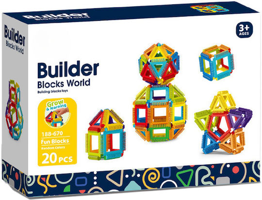 Bufnitel Конструкторна игра с пара Магически форми 20 части