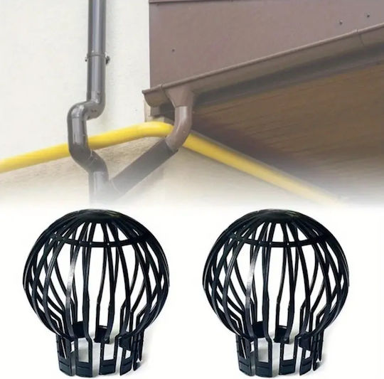 Set 2 Gutter Filters Zola To Aid Water Flow Plastic 132x145 Mm Black
