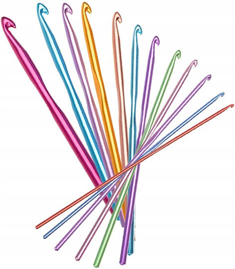 Zola Crochet Set 12 Pieces Different Sizes Colours From 2 Mm To 8 Mm