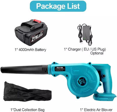 Cordless Electric Air Blower Versatile Suction Blowing Ergonomic Design 1 Battery-4ah