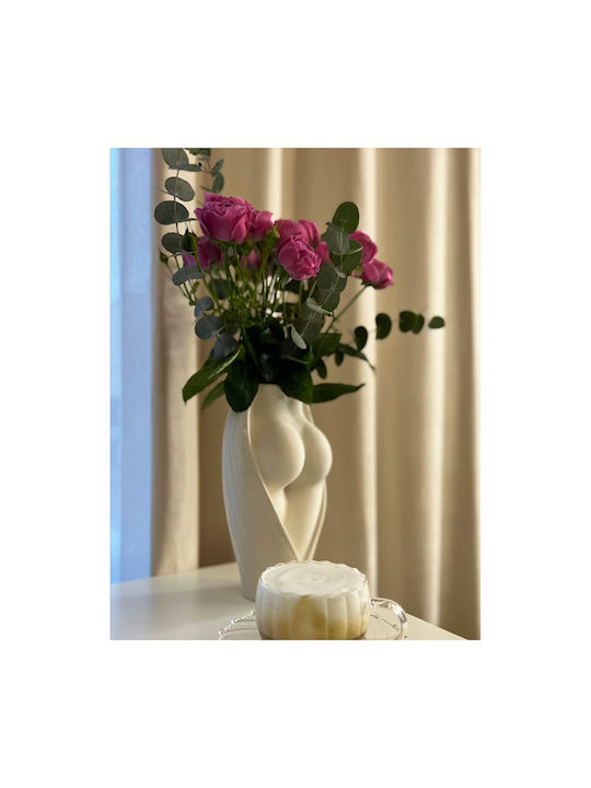 Koart Decorative Vase Andromeda Beige 14x9x26cm