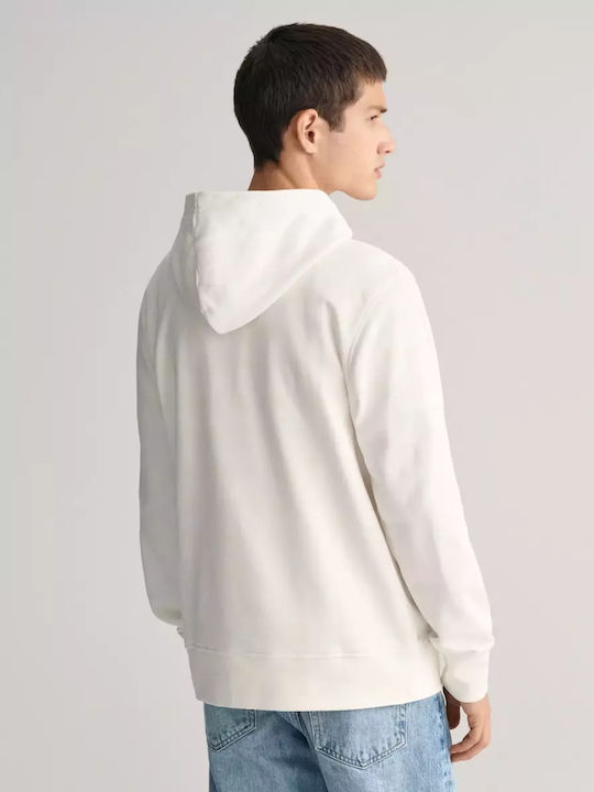 Gant Herren Sweatshirt mit Kapuze Cream