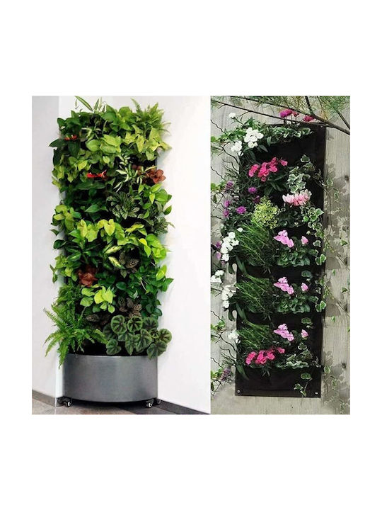 Suport Vertical pentru Flori din Textil Zola cu 7 Buzunare Perfect pentru Plante Aromatice și Suculente Lungime Totală 10