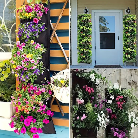 Vertical Textile Flower Holder Zola 7 Pockets Perfect Herbs Succulents Total Length 10