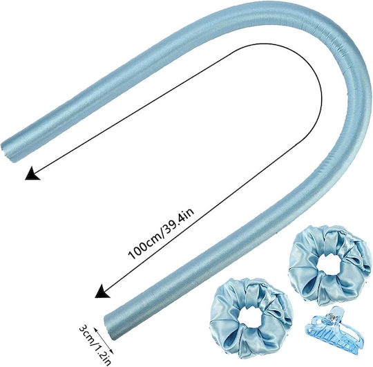 Zola Hair Curling Set Heatless Soft Foam Accessories Included 100 Cm Length Blue