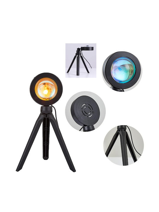 Lampa Proiector Led Zola Apus Telecomandă Ir Cap Reglabil Trepied Aluminiu + Plastic Pp