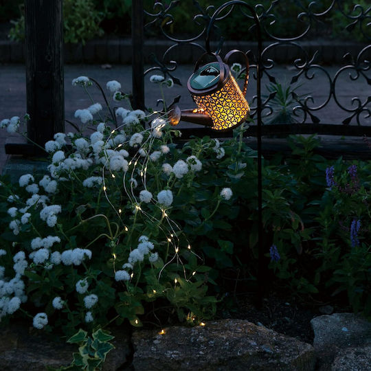 Lampă decorativă solară Ubx Stropitoare de apă Lumină curgătoare 60 LED-uri Lumină alb cald