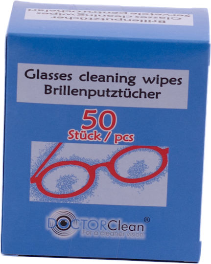 Eyeglass Cleaning Kit 50 Wipes 50ml Cleaning Solution Doctor Clean